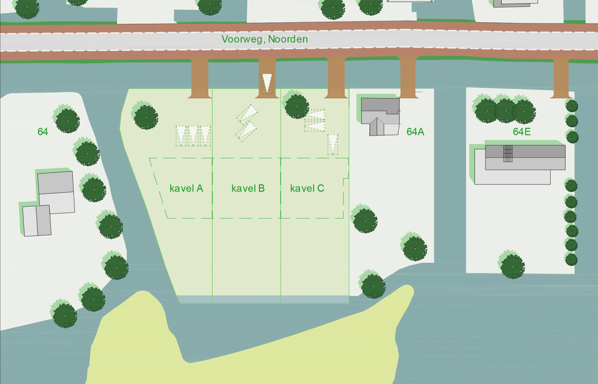 Kavelkaart Voorweg 64A - Noorden