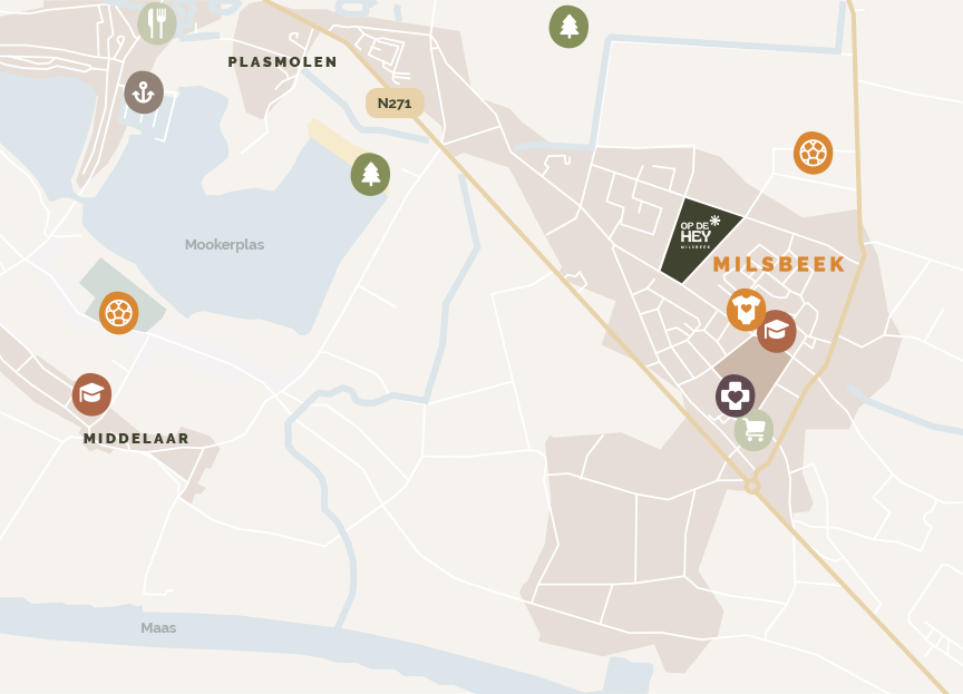 Kaart — Op de Hey, Milsbeek