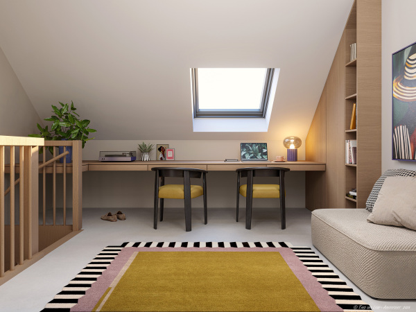 Nieuwbouw Houten Hofpark Fase1 Interieur Tussenwoning Bnr20 Werkkamer 2048X1536