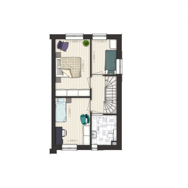 Huurlingsedam hoekwoning type K, bouwnummer 21