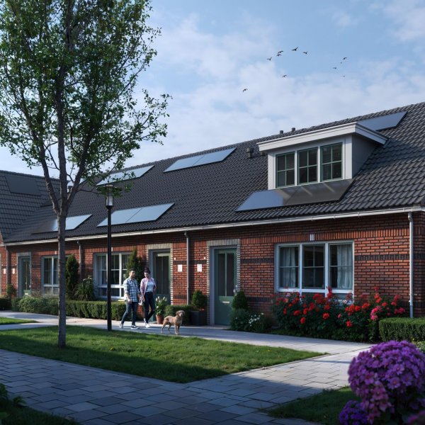 Kamperfoelie semi-bungalow (hoekwoning) beukmaat 7,2 m, bouwnummer 58