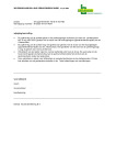Wijzigingen - aanvulling verkoopbrochure Wijzigingen - aanvulling verkoopbrochure