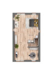 Plattegrond ingetekende 2e verdieping